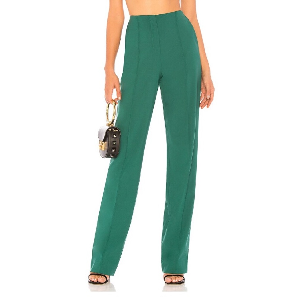 Diane von Furstenberg pleat front pant in pine